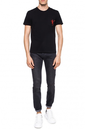 Embroidered skeleton t-shirt, zdjęcie 2 Embroidered skeleton t-shirt od Alexander McQueen